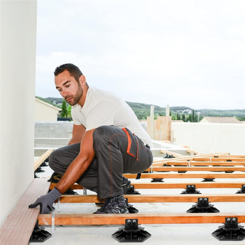 8Pack Adjustable Deck Support Pedestal Deck Foundation Base Support for Floating Deck Platform Deck Floor Height