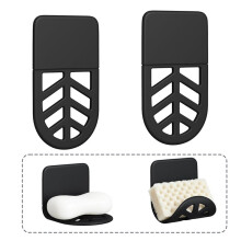 Support de Lavabo en Éponge Flexible en Silicone pour Cuisine, 2 Pièces, Support Mural Adhésif Noir pour Accessoires de Drainage Suspendus