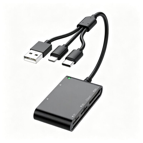 6 in 1 SIM Card Reader,  Card Reader with USB C/USB A/ /TF/M2/IC/MMC/Memory Stick Pro Duo Adapter