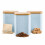 Cooks Professional Cooks Professional 5 Piece Embossed Kitchen Storage Set with Bamboo Lids | Blue 3