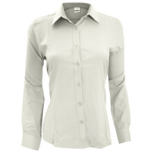 (4XL, White) Henbury Womens/Ladies Wicking Long Sleeve Work Shirt