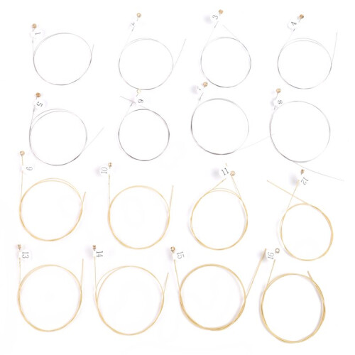 Un Ensemble de 16 Cordes MéTalliques de Remplacement pour Harpe Lyre 2