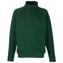(M, Bottle Green) Fruit Of The Loom Mens Zip Neck Sweatshirt