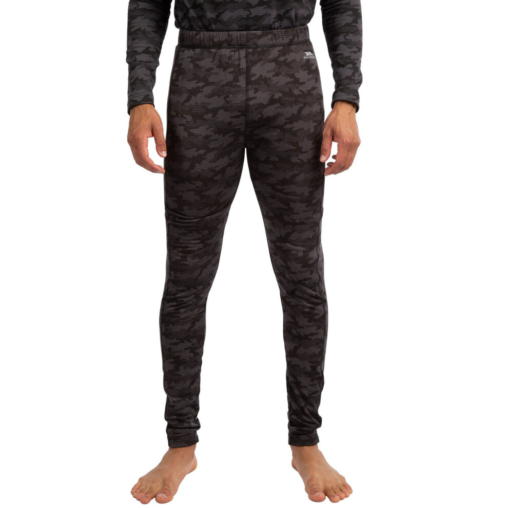Trespass Mens Derren Camo Base Layer Bottoms (Dark Grey) - Size Medium - Image 3