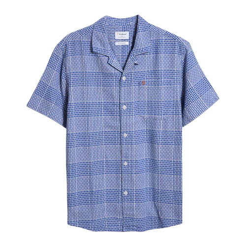 Farah (M, Blue) Farah Mens Checked Relaxed Fit Shirt