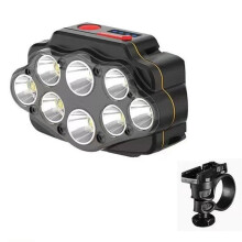 USB Rechargeable LED Bicycle Headlight Bike 8 LED Light Front Lamp Set Cycling Waterproof Light Bicycle Accessories