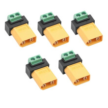 5Pcs XT60 Solderless Connector XT60 Connectors Screw Terminal Adapter Portable XT60 Connector Power Plug Male