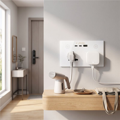 Home Wifi Wall Socket Panel International Double Universal Outlet USB Touch 70W QC/PD3.0
