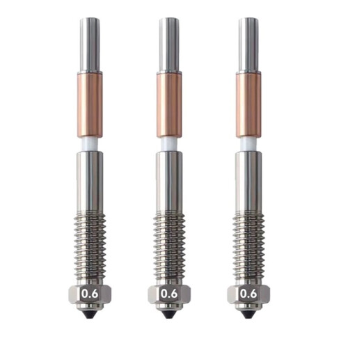 3PCS Bimetal Nozzle for QIDI Q2 Q2c 0.6/0.8mm Ceramic Quick Removal Nozzle Insulation Integration for 3D Printer A