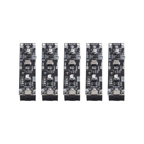 5Pcs Type-C 18650 Lithium Battery Boost Step  Module 18650 Lithium Battery UPS Boost Module for MCU Router DIY 9V