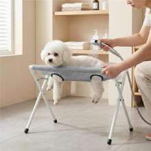 Pet Grooming Hammock Stand for Small Dogs & Cats, Anti-Scratch Anti-Bite Bathing Support, Portable Home Grooming Aid