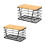 2 Pack Stackable Wire Storage Basket with Bamboo Lid, Extra Large Trash Bag Dispenser Roll Holder for Kitchen Sink 1