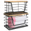 2 Pack Stackable Wire Storage Basket with Bamboo Lid, Extra Large Trash Bag Dispenser Roll Holder for Kitchen Sink 4