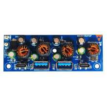 Fast Charging Board 90W 9-30V to Type-C USB A 10A 4 Support Full Protocol QC PD FCP SCP PPS for Car Power