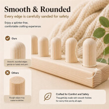 Wood Hand Knitting for Chunky Yarn Snag-Free Edges Storage Bag Included Beginner Friendly Tool