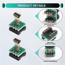 Asiento de Transferencia en Línea de 10 Piezas OP Amp de 1.27mm A 2.54mm, Completamente Chapado en Oro y Soldado para Nextron