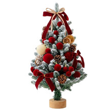 -Weihnachtsbaum - Kleiner Weihnachtsbaum mit Schmuck - Einfach Aufzubauende Tischdekoration für Zuhause und Festliche Dekorationen