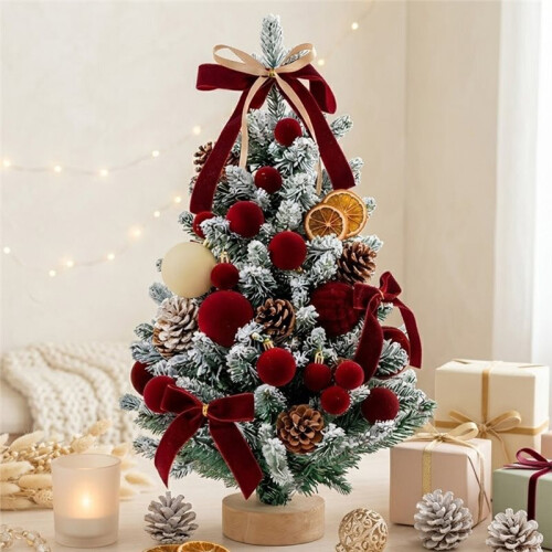 Christmas Tree- Small Holiday Tree with Ornaments,- Easy Setup Table Decorations for Home, and Festive Displays 2