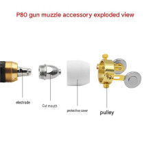 20Pcs P80 Plasma Cutting Torch Protective Cover Ceramic Nozzle Shield Cup Accessories