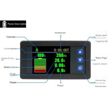 H56AH Battery Capacity Coulomb Meter, 10-100V Voltmeter,Ammeter and Battery Meter,Hall-Effect Coulomb Meter,Multimeter