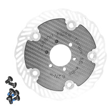 Disque de Frein en Fibre de Carbone 160 mm à 6 Boulons - Disque de Remplacement Ultraléger et Dissipateur de Chaleur (Boulons de Montage Inclus)