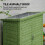 Outsunny Outsunny Garden Storage Shed Solid Wood Garage Organisation w/ Doors, Green 7