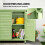 Outsunny Outsunny Garden Storage Shed Solid Wood Garage Organisation w/ Doors, Green 8