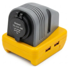 Waterproof Tent-Style Panel Power Socket for 18V Lithium Batteries Cigarette Lighter Modification
