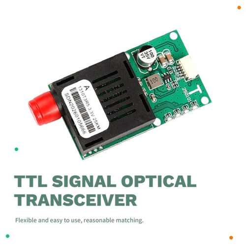 25KM TTL Optical Transceiver Module FC Interface Fiber Transceiver Optical Terminal Equipment AV/VCC/GND TX 2