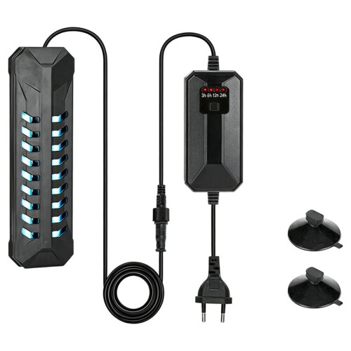 20W Aquarium UV Sterilizer Light Waterproof Fish Tank UV Lamp with Timer Water Clarifier Algae Control EU Plug