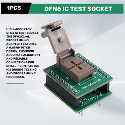 DFN6-2X2 Programming Adapter 0.65mm Pitch QFN6 IC Test Socket 1