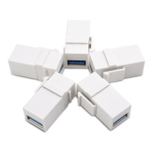 5-Pack USB 3.0 for Jack Insert, Female to Female Gender Changer Coupler for Wall Plate