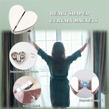 20 Pcs Magnetic Curtain Clips, Prevent Light Leaking for Indoor Outdoor Curtains, Bedroom Bathroom Drapery Fasteners