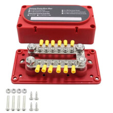 Bus Bar Stroomverdeelblok 48V 150A met Afneembare Afdekking Eenvoudige Installatie voor Voertuig Boot Auto Vrachtwagen RV Rood
