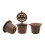 3PCS Coffee Capsule Filter for  Essenza  C30 Coffee Machines Replacement Coffee Filter Cups Brown 1