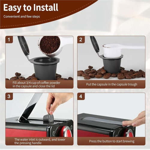 3PCS Coffee Capsule Filter for  Essenza  C30 Coffee Machines Replacement Coffee Filter Cups Brown