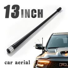 1 Set of 13 Inches Short Car Antennas-Vehicle Accessories, Powerful Radio Antennas for Roof Mount, FM/AM