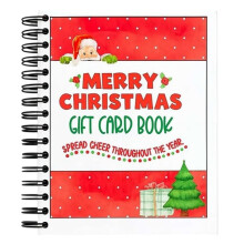 Christmas Colorful Gift Card Book, Gifts for Grandkids Kids Women Surprises Every Page DIY Gift Card Booklet
