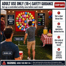 Ballon-Dartboard-Set, Wiederverwendbare Hängende Zielmatte mit 2 Darts und 500 Ballons für Festivalstand-Ausrüstungsevents