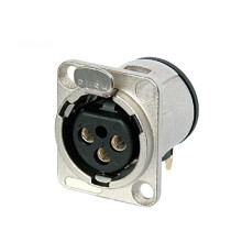 1PCS NC3FD-H 3 Pin XLR PCB Connector Socket Female Horizontal PCB Silver-Plated Contacts