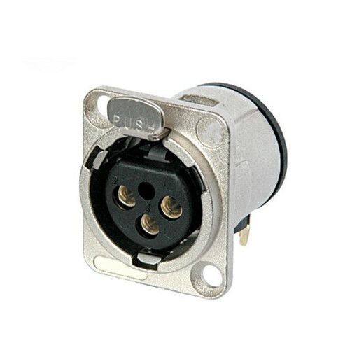 1PCS NC3FD-H 3 Pin XLR PCB Connector Socket Female Horizontal PCB Silver-Plated Contacts