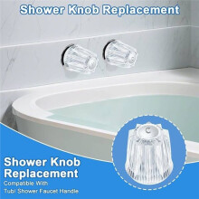Shower Knob Replacement for Pfister Contessa/Windsor, Zinc Alloy, Include Hot/Cold/Diverter Knob and Flange Base, 3PCS