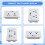 Home Wifi Wall Socket Panel International Double Universal Outlet USB Touch 70W QC/PD3.0 8