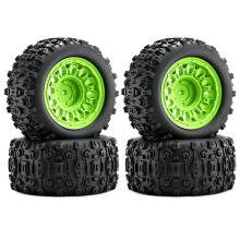 90x45mm RC for Truck Wheels Tires 12mm Hex for 1/14 1/16 ARRMA Kraton MJX Upgrade Tire Green