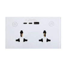 Home Wifi Wall Socket Panel International Double Universal Outlet USB Touch 70W QC/PD3.0