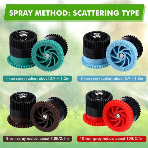 16 Pcs Variable Arc Nozzle Radius Replacement - Sprinkler Heads for Rainbird Hunter  - Sprinklers 1