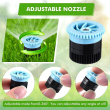 16 Pcs Variable Arc Nozzle Radius Replacement - Sprinkler Heads for Rainbird Hunter - Sprinklers