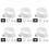6 Pc 1/4" Drain Saddle Valve Quick Connect White Plastic Water Hose Pipe Adapter Clamp for Under Sink Reverse Osmosis 1