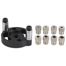 Aluminum Alloy Vertical Locator with 8 Interchangeable Drill Bushing 3-10mm for Woodworking DIY Furniture Board Splicing