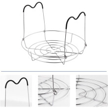 304 Stainless Steel Canning Rack + Jar Lifter Tong with Nonslip Design Large Space Cooling and Water Bath Rack